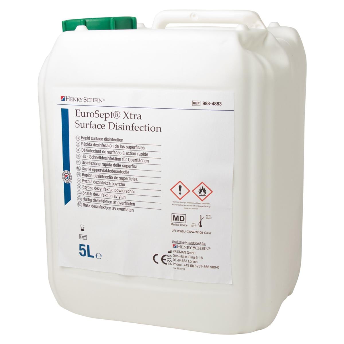 EUROSEPT XTRA SURFACE DISINFECTION A BASE ALCOLICA - Tanica da 5 litri