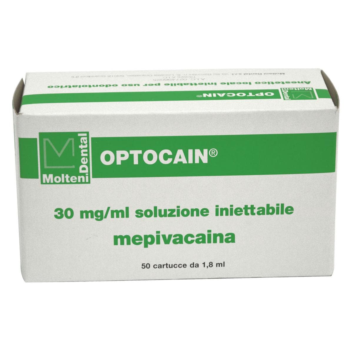 OPTOCAIN - Mepivacaina - (A.I.C. nr. 027496025) 30 mg/ml - SENZA VASO COSTRITTORE