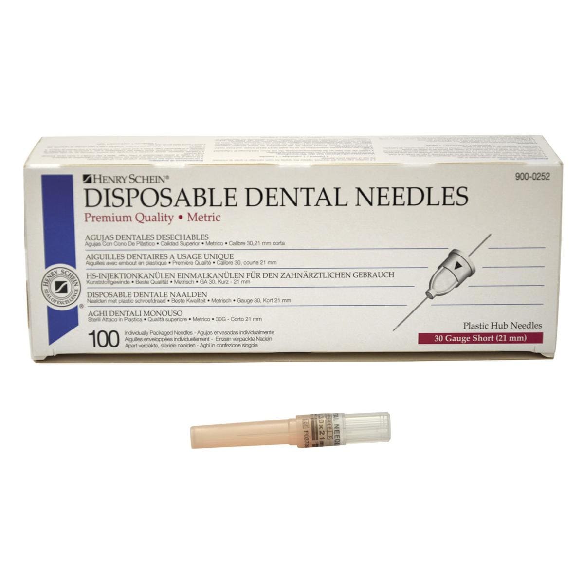 DISPOSABLE DENTAL NEEDLES 30 G Ø 0,3 mm - Lunghezza 21 mm, rosa