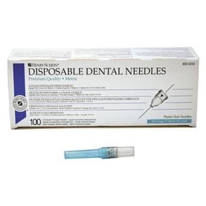DISPOSABLE DENTAL NEEDLES 30 G Ø 0,3 mm - Lunghezza 12 mm, per anestesia intraligamentare, blu