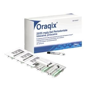 ORAQIX - Confezione: 20 cartucce da 1,7 g cad.+ 20 puntali applicatori a punta smussa (blisterati)
