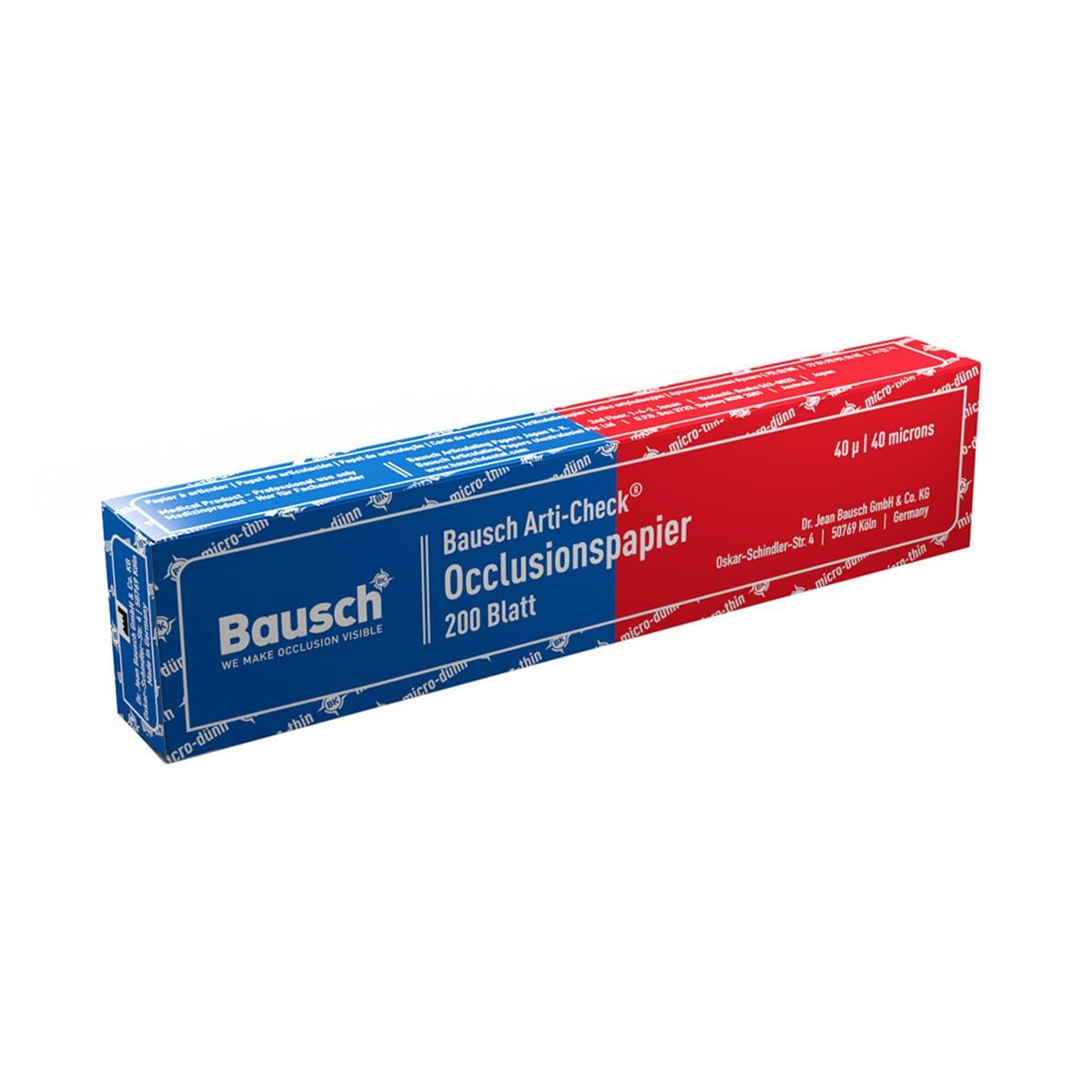 CARTA OCCLUSALE ARTI-CHECK - BK 80 blu/rosso libretto - 2x100 fogli