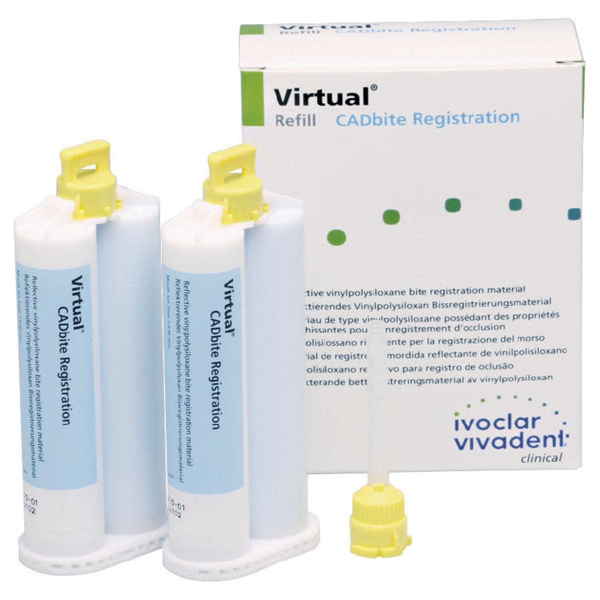 VIRTUAL CADBITE (AD ESAURIMENTO) - Confezione: 2 cartucce da 50 ml cad. + 12 puntali verdi