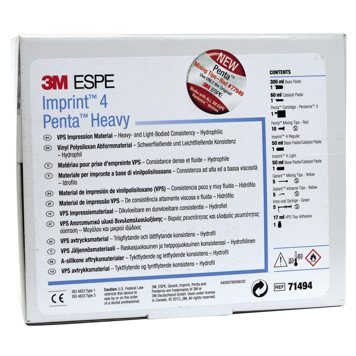 IMPRINT 4 PENTA HEAVY (alta viscosità, indurimento normale - colore blu) - Intro Kit