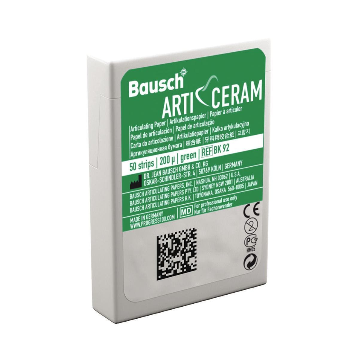 CARTA PER ARTICOLAZIONE ARTI-CERAM - BK 92 - 200 &#181; in strisce dispenser - 52 mm x 20 mm - 50 pz.