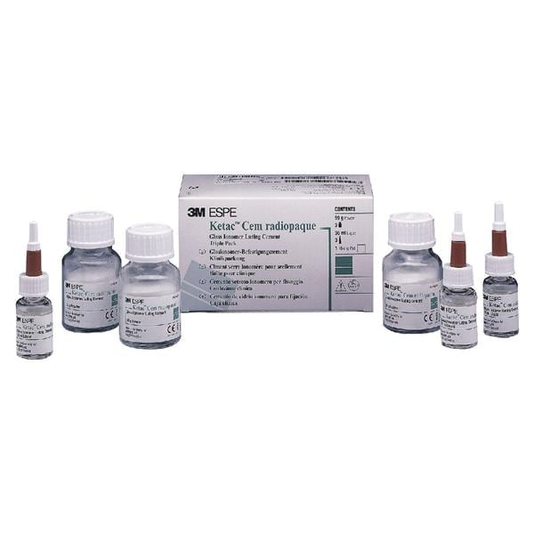 KETAC-CEM RADIOPAQUE - Confezione clinica: 3 polveri da 33 g cad., 3 liquidi da 12 ml cad. ed accessori