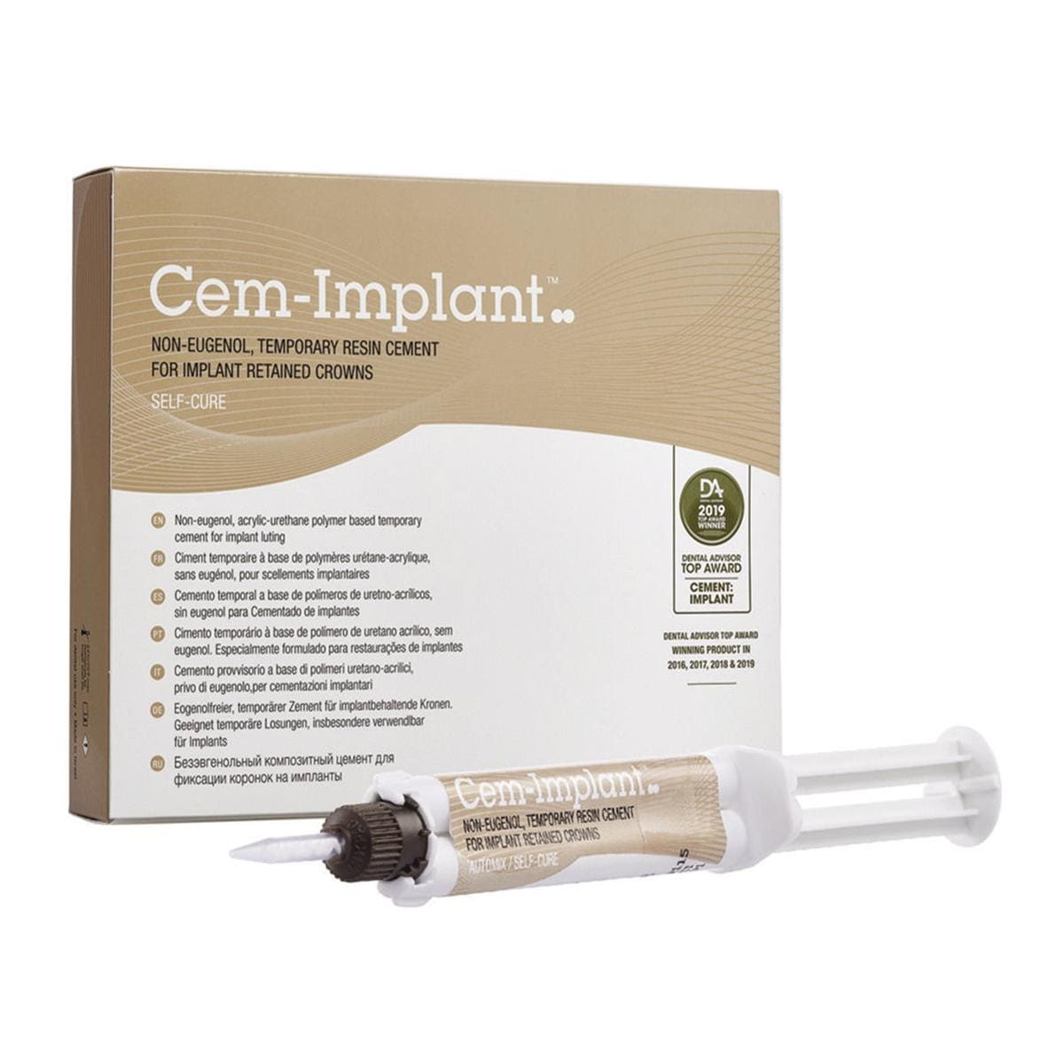 CEM IMPLANT - Confezione automix da 10 ml: 2 siringhe automix da 5 ml cad. + 20 puntali miscelatori