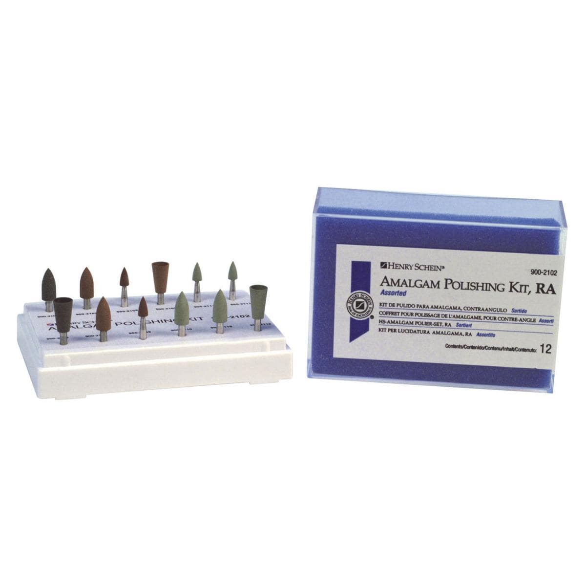 AMALGAM POLISHING KIT - Kit da 12 pz. (5 punte, 4 mini punte e 3 coppette)