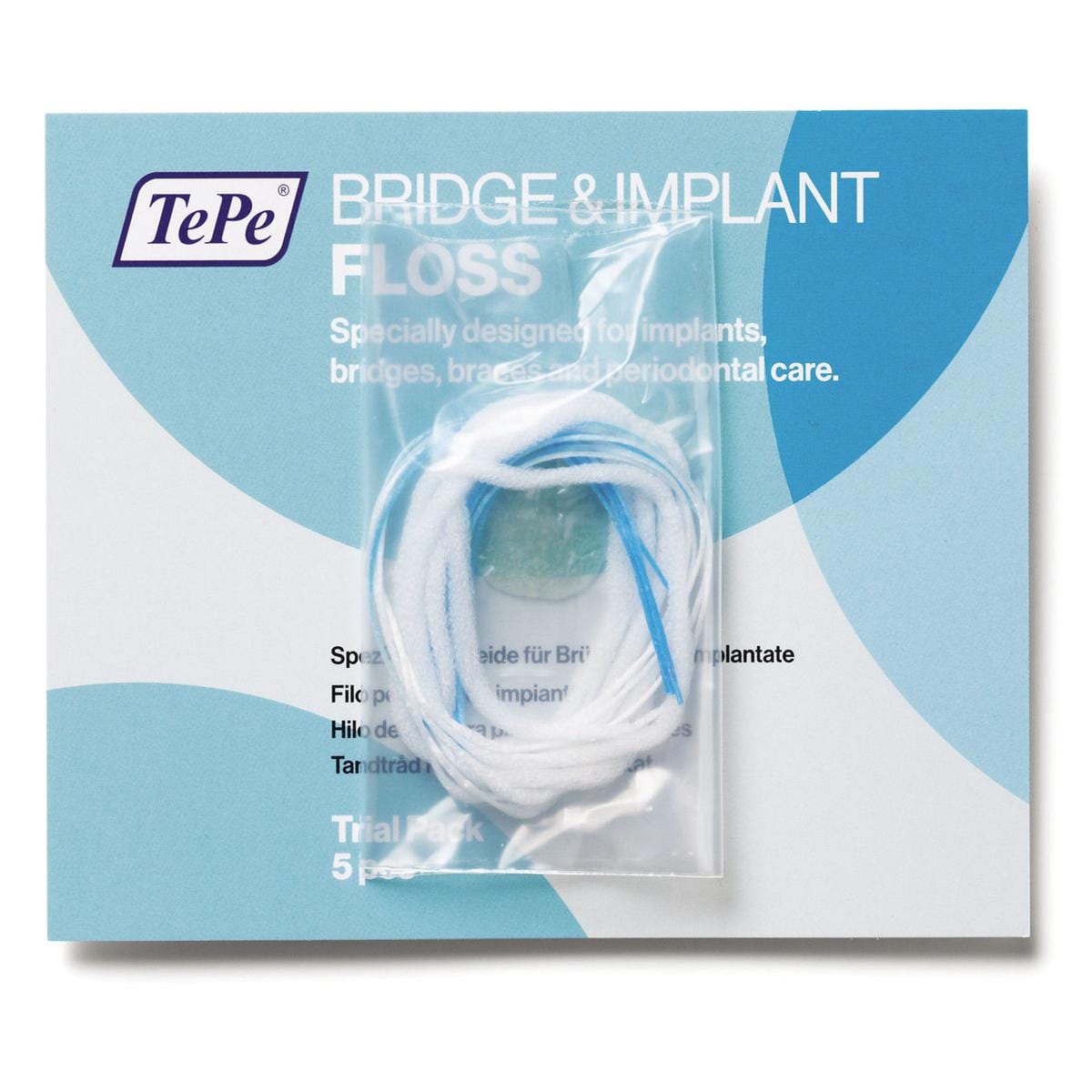 BRIDGE & IMPLANT FLOSS - Bustina da 5 fili pretagliati