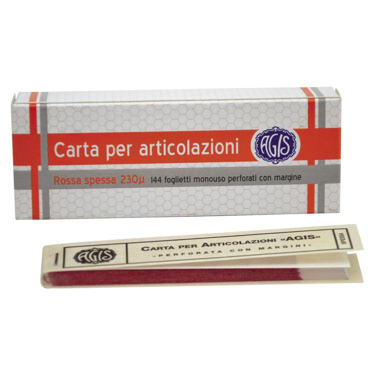 CARTA PER ARTICOLAZIONE - 230 &#181; - colore rosso, spessa