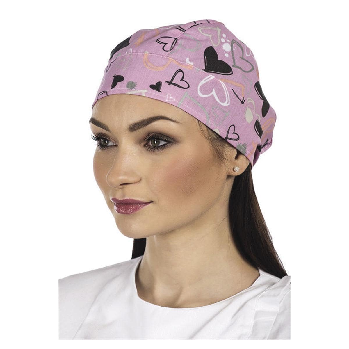 BANDANA UNISEX FANTASIA MISTO COTONE - Cuori rosa