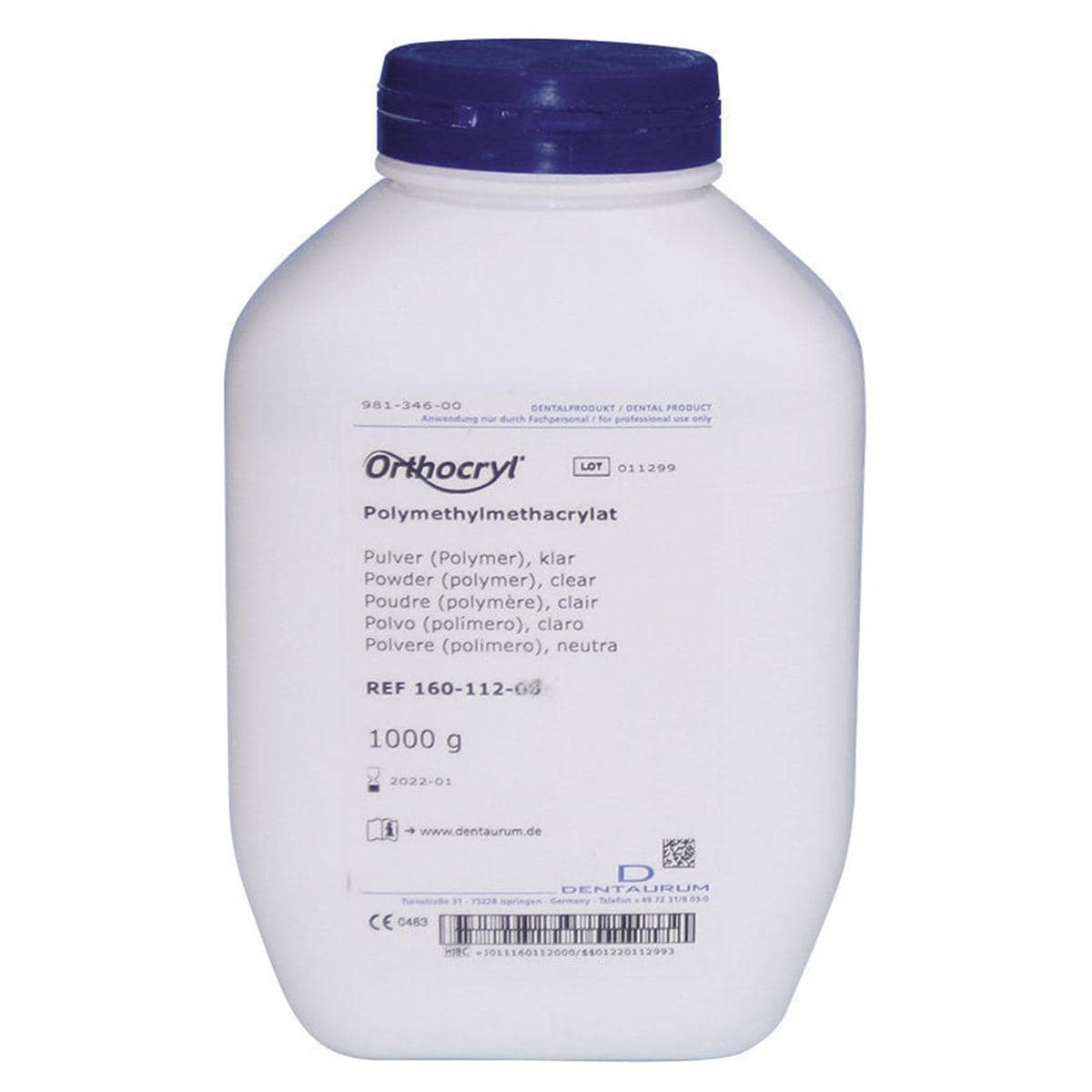 ORTHOCRYL POLVERE - 160 - 112 - Confezione da 1 kg