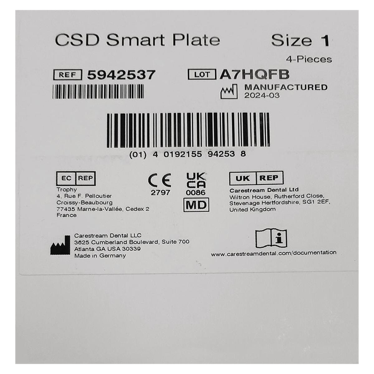 FILM AI FOSFORI PER CS 7600 - Misura 0 (cm 2,2 x 3,5)