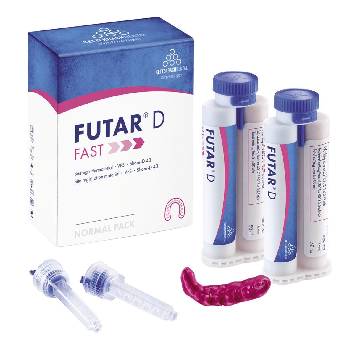 FUTAR® D FAST INDURIMENTO RAPIDO (PER MISCELAZIONE MANUALE) - Confezione: 2 x 50 ml cad. + 6 puntali blu