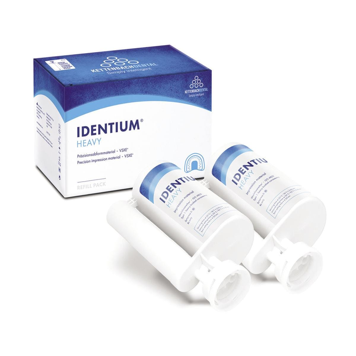 IDENTIUM HEAVY REGULAR SET PER MISCELAZIONE DINAMICA (alta viscosità - azzurro) - Refill Pack - 2 x 380 ml cad.