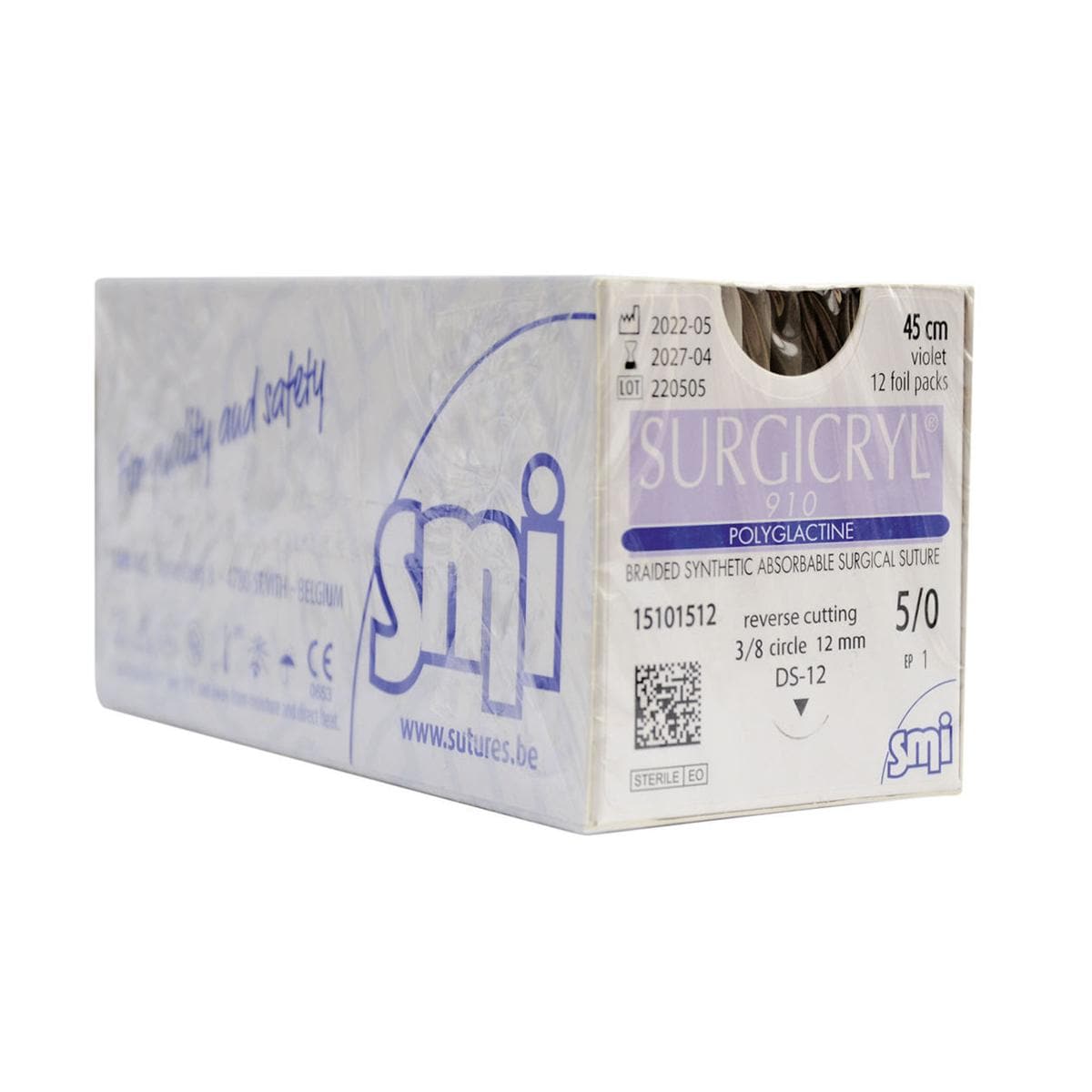 SUTURE SURGICRYL® 910 - AGO TAPERCUT 1/2 CERCHIO 12 PZ - AGO HRT 17 mm CALIBRO 4/0 - EP 1,5