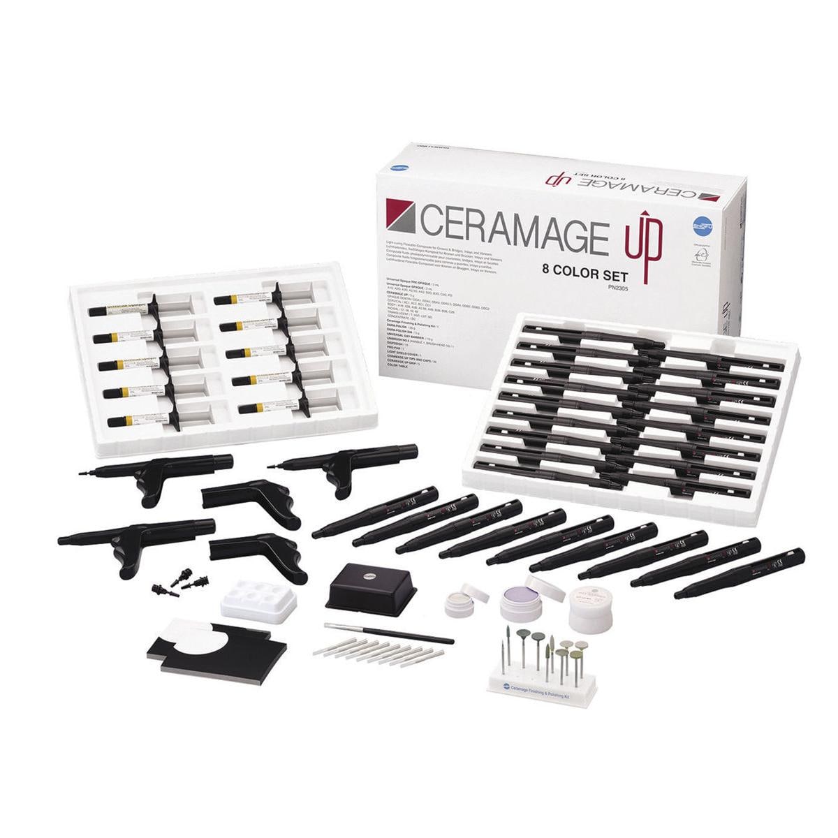 CERAMAGE UP 8 COLOR SET - CERAMAGE UP 8 COLOR SET : Assortimento base per la realizzazione di restauri nei colori da A1 a A4, B2